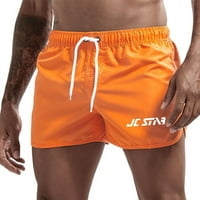 Hanas ljetni muške kratke hlače od tiskane vodootporne plaže Swim kratke hlače narančaste, 2xl