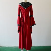Plus veličina haljina za žene Ženske vintage dne duljine gotičke haljine cosplay haljina l