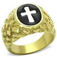 TK - dvotonski prsten od nehrđajućeg čelika od nehrđajućeg čelika sa dva tona bez kamena