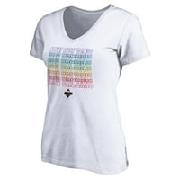 Ženska fanatika brendirana bijela New Orleans Pelicans Team City Pride V-izrez Majica