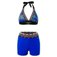 Ballsfhk ženski etnički stil ispisanog kupaćeg košarice za kupaći kostim bikini velike veličine