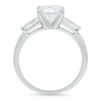 2. CT sjajan okrugli rez pravi prirodni dijamant VS1-VS I-J 14K bijelo zlato Tro-kamena obećava vjenčana