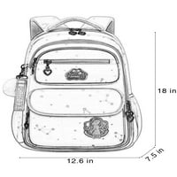 HAITE Kids ruksak gornji ručak Daypack Veliki kapacitet Višenamjenski torbe za zaštitu kralježnice Dječje gradijentne patentne zatvarače tamno plavo-l + torba za olovke