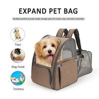 Sklopivi ruksak za kućne ljubimce, pogledajte Mrežni patchwork ruksak za pse prijenosni lagani pozadinski kabelski snop ruksack