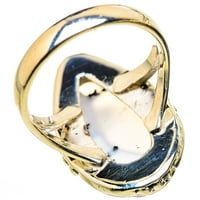Dendritic Opal Ring Veličina 9. - Ručno rađen boho vintage nakit RING132475