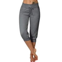 Nečujne pantalone za žene trendi ženski visoki struk jogger hlače casual teretni elastični pojas konusni