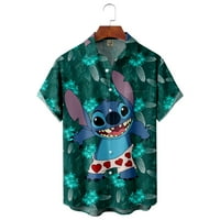 Disney Lilo & Stitch 3D Štampana majica kratkih rukava, havajske majice Dugme s kratkim rukavima dolje majica za djecu odrasli