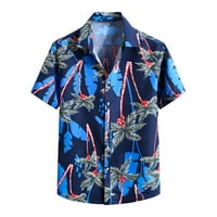 Muškarci Letnji Havaji Vrlo Velike veličine Okrugli poklopljeni poklopci Modni casual majica kratkih