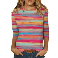 Ženske majice Ljetne vrhove okrugli vrat Tromjenski rukav Udobno tiskano majica Tee Leisure Vanjski Steetwear ženka DailyAwer