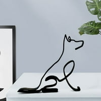 Dekoracija Minimalistička skulptura personalizirana umjetnosti Metalni pas ukras za poklon i visi
