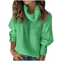 Levmjia Dukseri za žensko čišćenje jesen i zimske casual turtleneck pulover bluza pletenje dugih rukava čvrsti vrhovi džemperi