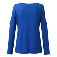 TOSMY ženske bluze Žene Ležerne prilike pune dugih rukava s bluza za bluze za bluze za žene