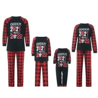 Nokiwiqis Family Božićni koji odgovara pidžami, slova vrhovi sa plaičnim hlačama