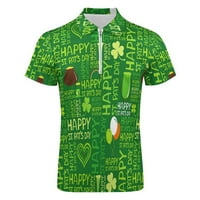 Muške haljine sv. Patricks dan modni casual 3D digitalni tisak kratkih rukava majica top košulja