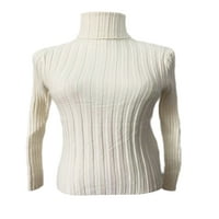 Avamo žene pletenje dugih rukava pulover s visokim vratom Slim Fit Tunika bluza Dame Osnovni radni pleteni