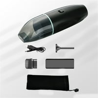 Pompotops ručni vakuumski usisivač za usisavač, USB sredstvo za čišćenje Bežični prijenosni ručni automobilski kućni kućni usisivač za automobil za kuću, uredsko-auto čišćenje, crna