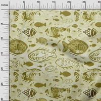 Onuone viskozni dres Olive Zelena tkanina Azijska blok Riblji tkanina za šivanje tiskane plovidbene