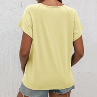 tklpehg ženski ljetni vrhovi kratki rukav kauzalni majice u boji opuštene fit t majice izlaze na vrhu