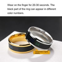 Xinhuaya vodootporna temperatura Sensel Inteligentni pametni prsten za nošenje prsta promjena temperature boje Titanijum čelični prstenovi