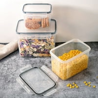 0.8L pojedinačni prozirni plastični spremnik, vakuumski spremnik za brtveni spremnik za brtvljenje kuhinje, kuhinjska posuda za brtvena sa poklopcem, idealna za pohranu začine brašna riže