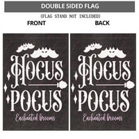 Hocus Pocus Witch Garden Zastava dvostrane, dobrodošlo na otvorenom zastava, Halloween Božićni ukras