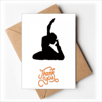 Dancer Art Peacock Yoga Sports Hvala Cards Corm Convertes Blank Note