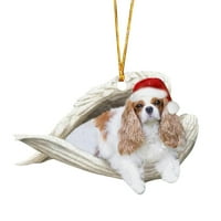 Baccoc Decor Novo spavanje Angel Dog Božićne zabave Privjesak Crtani božićni privjesak Božićni ukras