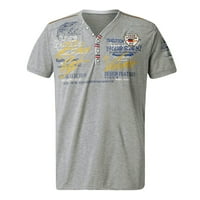 Modni gumb Muške pismeno košulje za ličnost s kratkim rukavima majica bluza vrhovi muških majica majice
