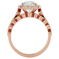 Superjeweler karatni oblik karata Dijamantni pogled na more Set u karatu Rose Gold za žene