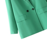 Kaputi za ženske modne čvrste boje dugih rukava dugmeta dugih rukava hapsni casual kaput jakna modne