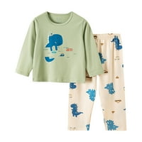 Djevojčica dječaka dječaka beba mekana pidžama toddler crtani print dugih rukava Kid odjeća Top hlače setovi odjeću za bebe