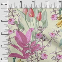 Onuone svilena tabby tkanina tkanina Tropska cvjetna tkanina za šivanje tiskane ploče od dvorišta širom