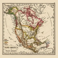 Zapadni Indijstvo Sjedinjene Države Meksiko Kanada po stieler
