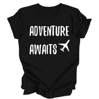 Avantura čeka košulju, putna košulja, majica za odmor, kampiranje, avanturistička majica, unise majica