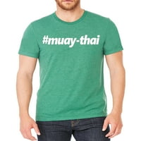 Muška # Muay-Thai Green Tri Blend Majica C mala zelena