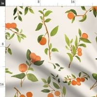 pamučna tkanina FAT tromjesečje - narančasto drvo ljeto priroda Vintage Retro citrus prilagođena