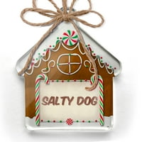 Ornament tiskani jedan bočni slani pas koktel, vintage stil Božić Neonblond