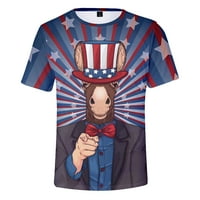 Forth of July Majica, Košulja 3D Print T Makenti Muškarci Muški Pokloni majice za muškarce