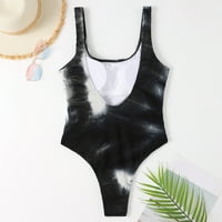 Plaža Rompers za S High Squist Thong kupaći kostim Žene Tip Dye Ispiši kupaće kostim u izrezu Kupanje kupaće kostimi