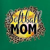 Softball mama životinjski ispis djevojka sportski unisni grafički grafički duks, Kelly, 5x-velika