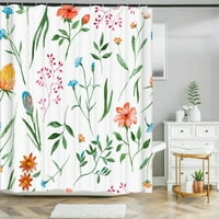 Nordijski mali cvjetni tuš za tuširanje listovi ispisane zavjese za pranje kade vodootporne poliesterne tkanine kupaonice zavjese