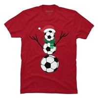Smiješne božićne košulje Soccer Snjegović Tee Muns Tirquoise Blue - Dizajn od strane ljudi m