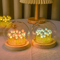 Tulip Night Light Handmade Dekoracija namještaja Simulacija cvijeća spavaća soba Spavaća stola svjetiljka