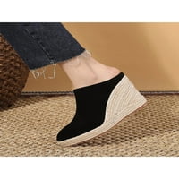 Sanviglor Womens Espadrilles Pumpe bez leđa klizanje na klin sandale dnevno udobne lagane papuče bez