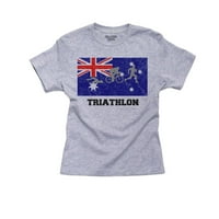 Australija Olympic - Triathlon - zastava - Silhouette Boy's Pamučna majica