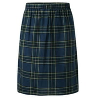 Hvyesh Muške škotske suknje, muškarci casual čvrstim pričvršćivač nagnutom suknje elastična struka kratka suknja