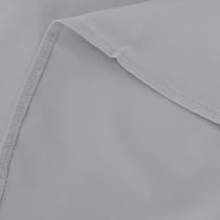 Bluze za žensko dugme dugih rukava prema dolje odmora od praznih punkovitih džempera za žene siva 2xl