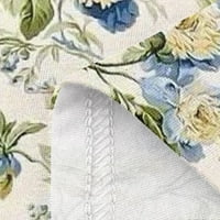 Tenk haljine za žene O-izrez tunika bez rukava zimska sablasna cvjetna sitnica salon kratka haljina