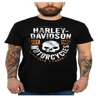 Harley-Davidson Muška fokusna majica kratkih rukava s kratkim rukavima - crna, Harley Davidson