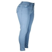 Frehsky traperice za žene Ženske mršave Jeans Plus size modne casual olovke Hlače visoke struke za žene